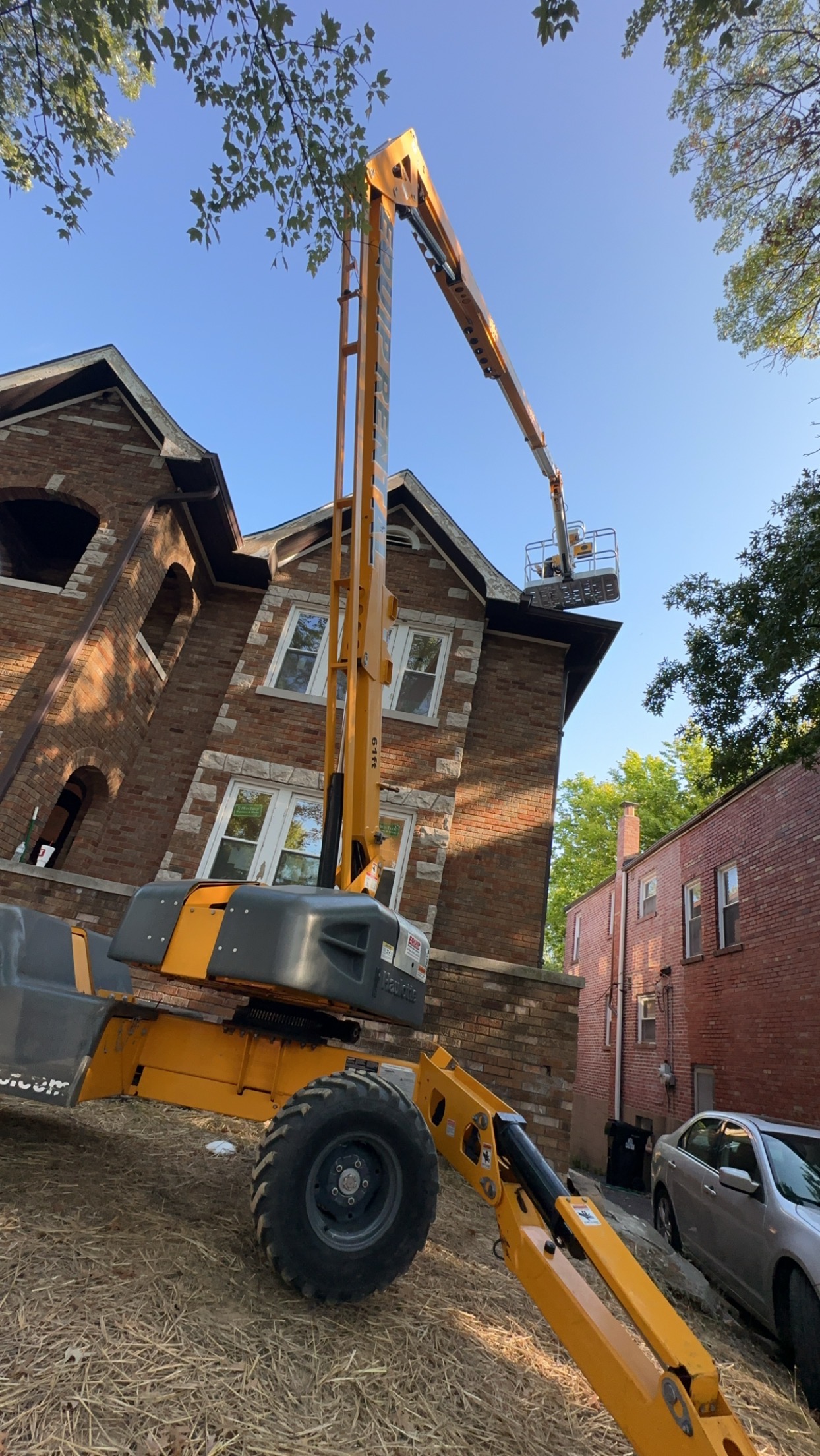 Our Friends Gave Us a Helpful “Lift” at the Job site in University City, MO! 